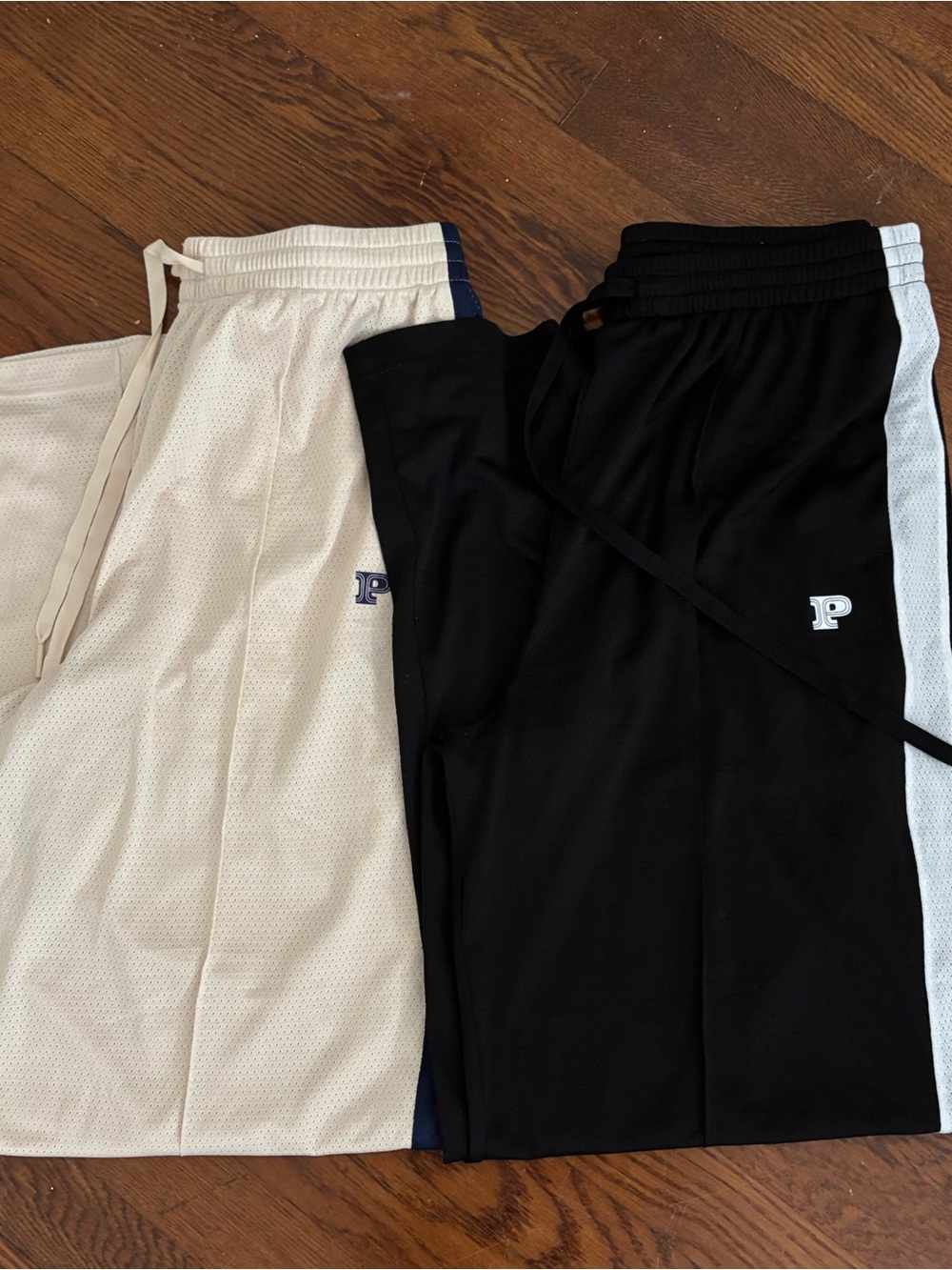 PINK Canvas Cream Sporty Track Suit Bottom Bundle Large Black Tan Track Pants